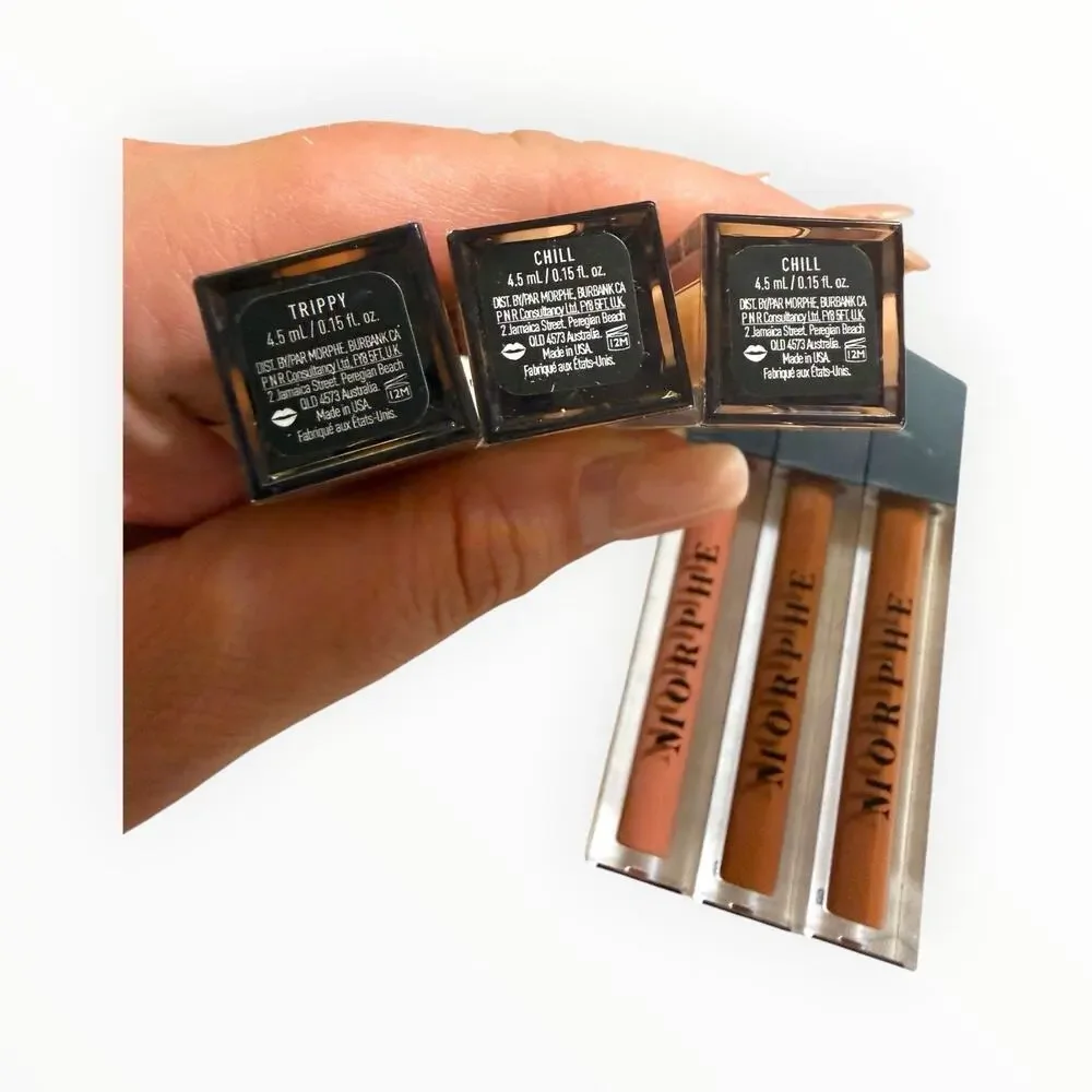 Morphe 6-Piece Lip Collection Bundle Sweet Tea Chill Trippy DISCONTINED Formula